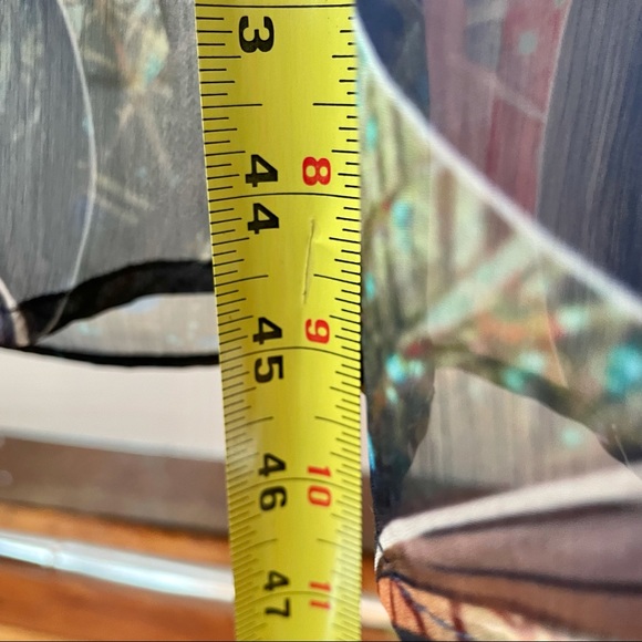 Silk print dress high-low, sheer & lined  $40 - Picture 7 of 15